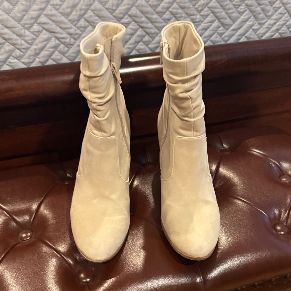 Kim Rogers Cream Ankle Booties